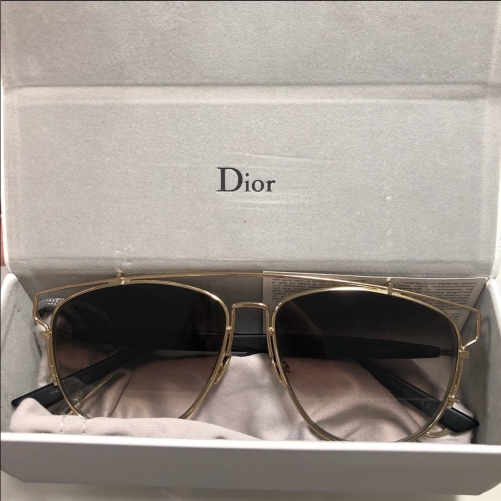 Dior technologic gold brown sunglasses